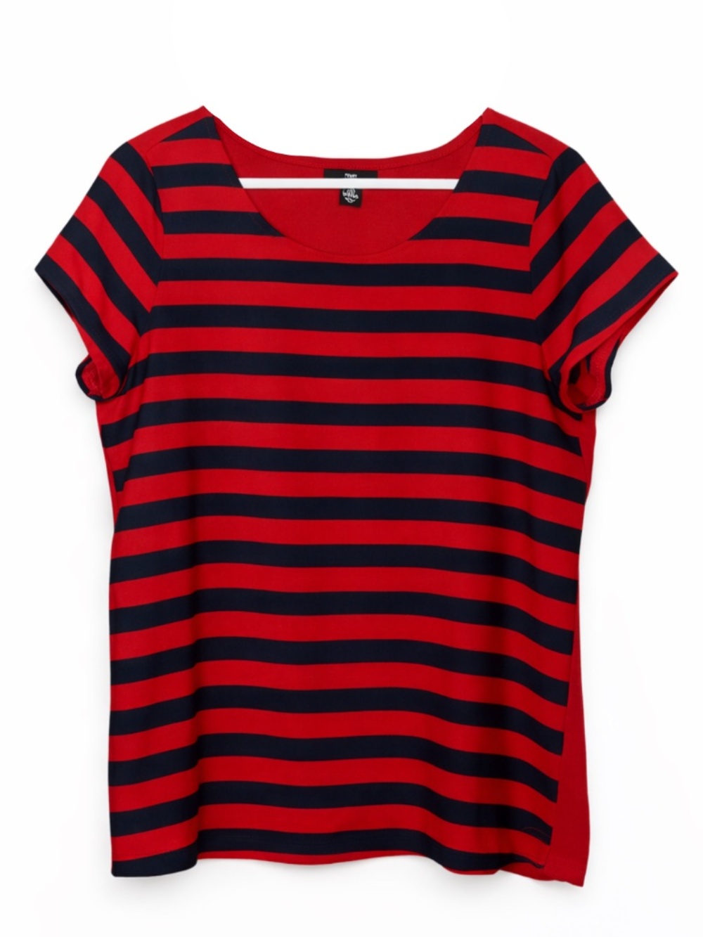 4/$20➡️ GAP Red & Navy Stripe Silky Tee Drop Shoulder Cap Sleeve – Small GUC